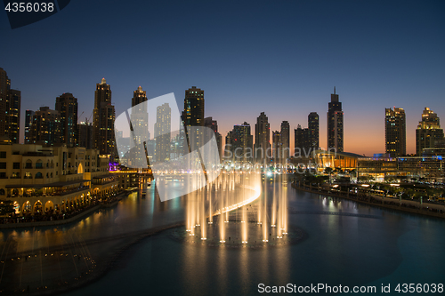 Image of musical fountain in Dubai