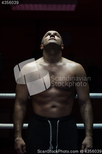 Image of portrait of muscular professional kickboxer