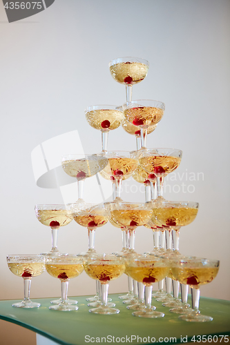 Image of Party pyramid from a martini glasses