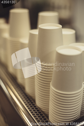 Image of Stacked paper cups