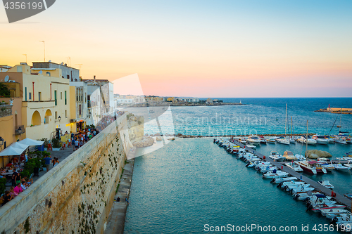 Image of OTRANTO, ITALY - AUGUST 23, 2017 - panoramic view from the old t