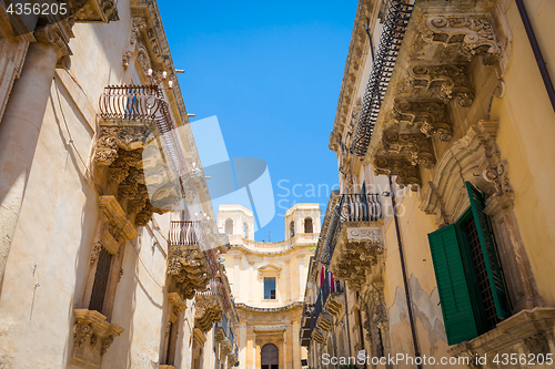 Image of NOTO, ITALY - Detail of Baroque Balcony, 1750