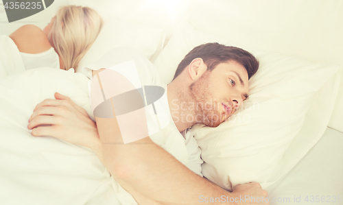 Image of young man suffering from insomnia