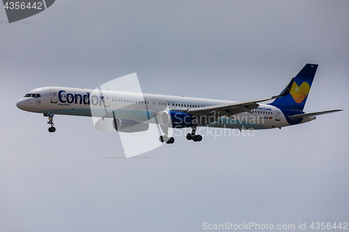 Image of ARECIFE, SPAIN - APRIL, 16 2017: Boeing 757-300 of Condor with t