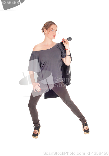 Image of Pretty girl standing from the front