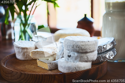 Image of Set of different cheese