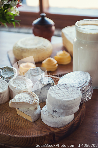 Image of Set of different cheese