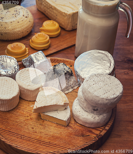 Image of Set of different cheese