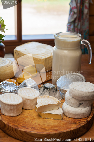 Image of Set of different cheese