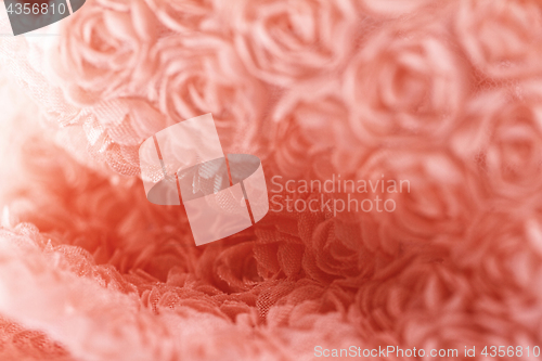 Image of Peach-colored roses material