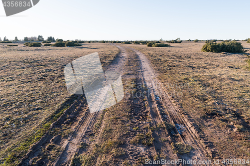 Image of Country road in a barren landscape