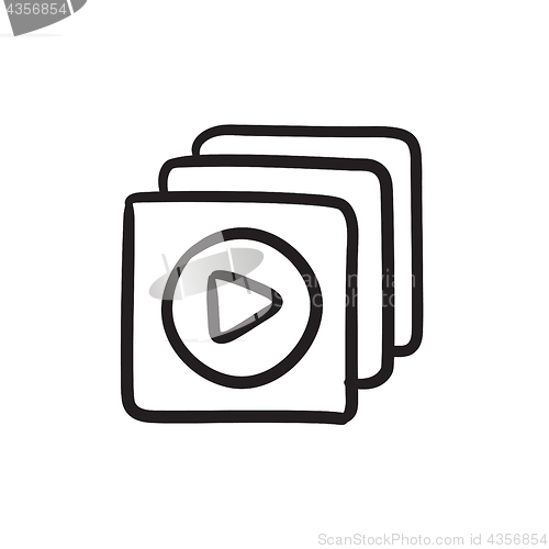 Image of Media player sketch icon.