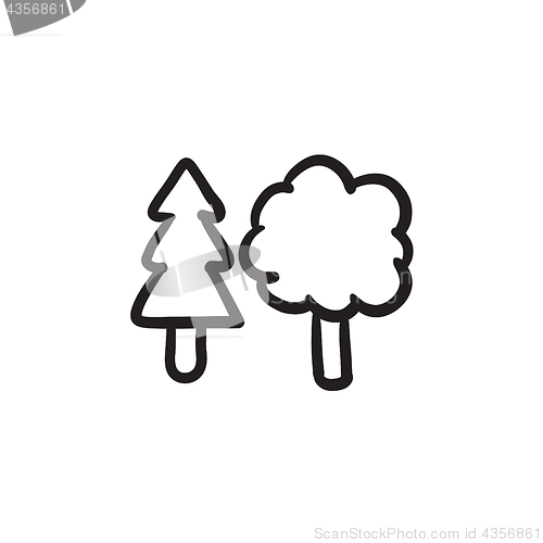 Image of Trees sketch icon.