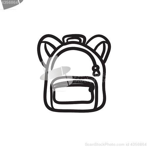 Image of Backpack sketch icon.