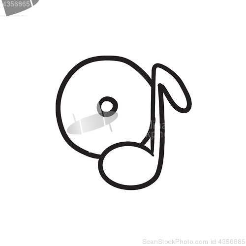 Image of Note with disk sketch icon.