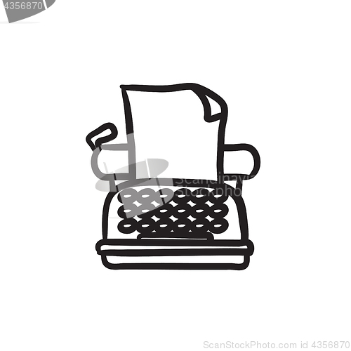 Image of Typewriter sketch icon.