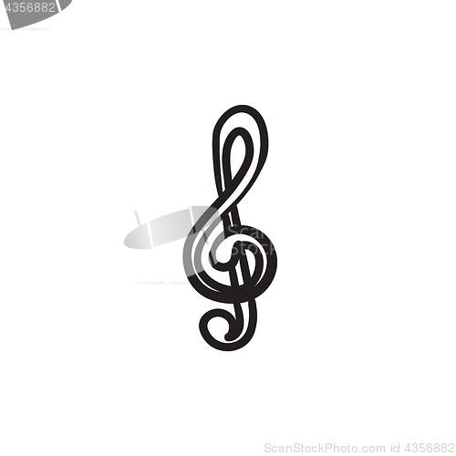 Image of G-clef sketch icon.