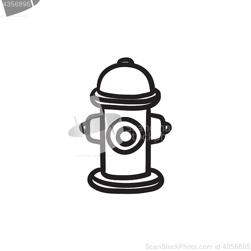 Image of Fire hydrant  sketch icon.