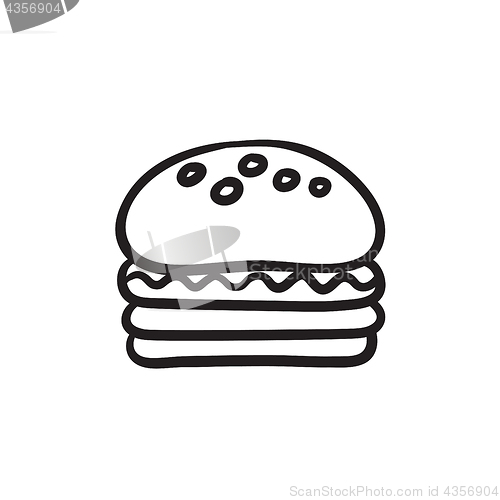 Image of Hamburger sketch icon.