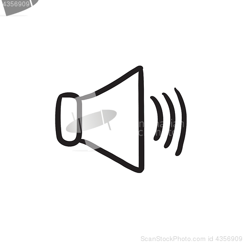 Image of Speaker volume sketch icon.