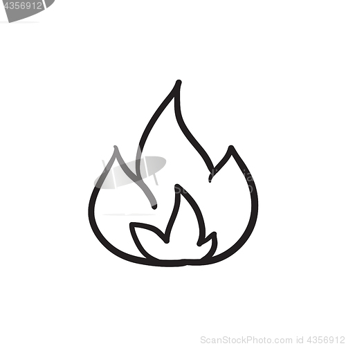 Image of Fire  sketch icon.