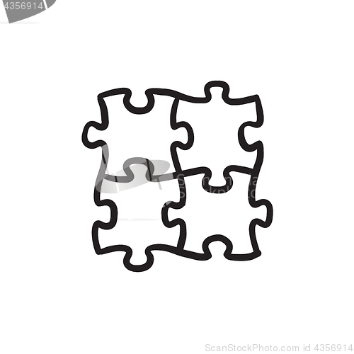 Image of Puzzle sketch icon.