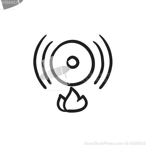 Image of Fire alarm sketch icon.