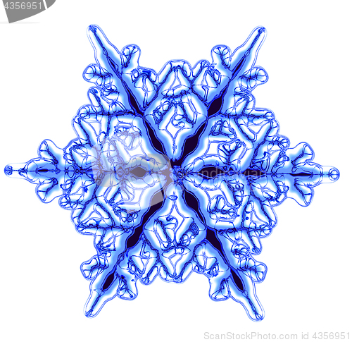 Image of snow flake isolated