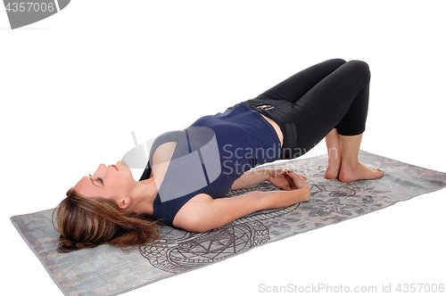 Image of Woman stretching her body