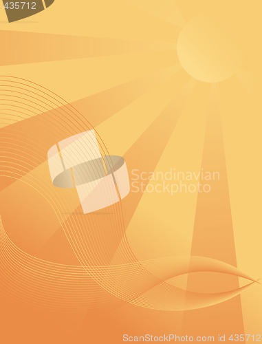 Image of Orange Sun Background