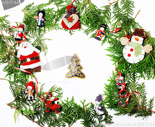 Image of christmas decoration isolated , white background for post card g