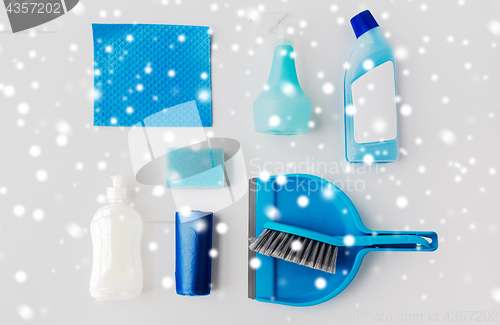 Image of cleaning stuff on white background