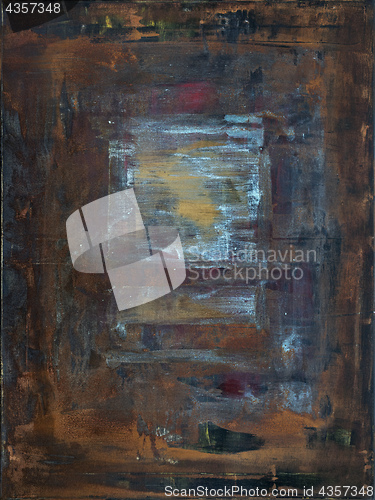 Image of rusty abstract art on canvas