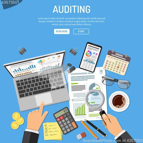 Image of Auditing, Tax process, Accounting Concept