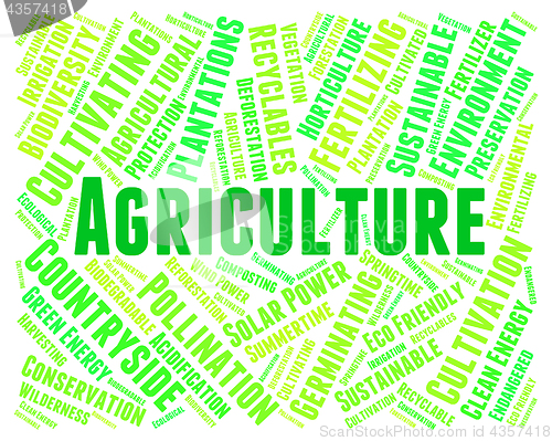 Image of Agriculture Word Indicates Farmland Cultivate And Farms