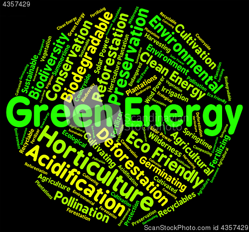 Image of Green Energy Represents Earth Friendly And Eco