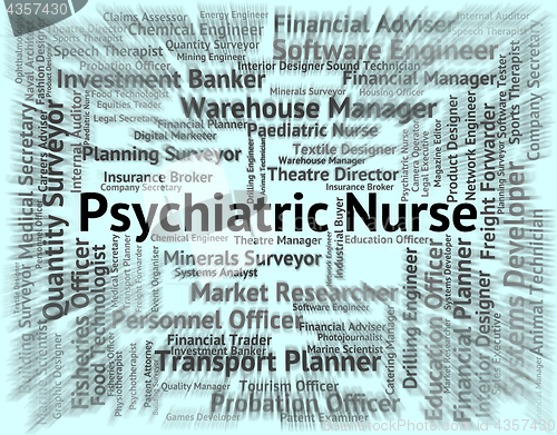 Image of Psychiatric Nurse Indicates Disturbed Mind And Hiring