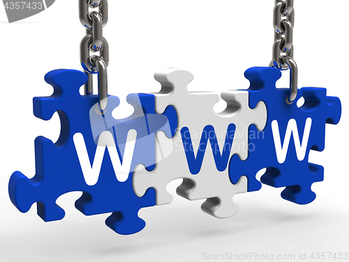 Image of Www Puzzle Shows Online Websites Or Internet