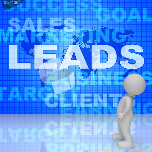 Image of Leads Words Indicates Corporate Consumerism 3d Rendering