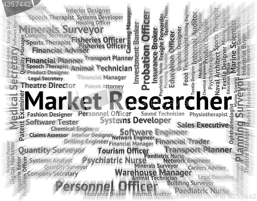Image of Market Researcher Shows Gathering Data And Examination