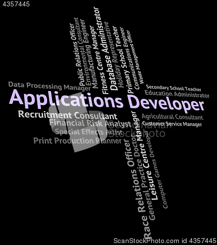 Image of Applications Developer Indicates Apps Developers And Word