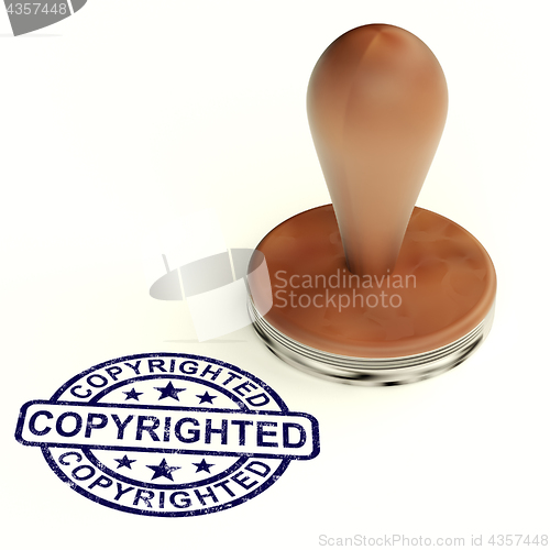 Image of Copyrighted Stamp Showing Patent Or Trademarks