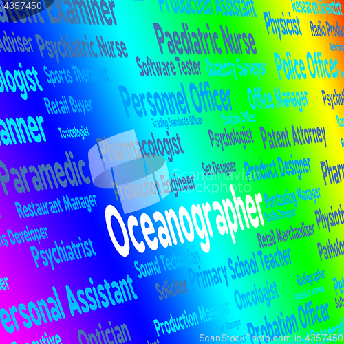 Image of Oceanographer Job Represents Oceanographers Words And Maritime