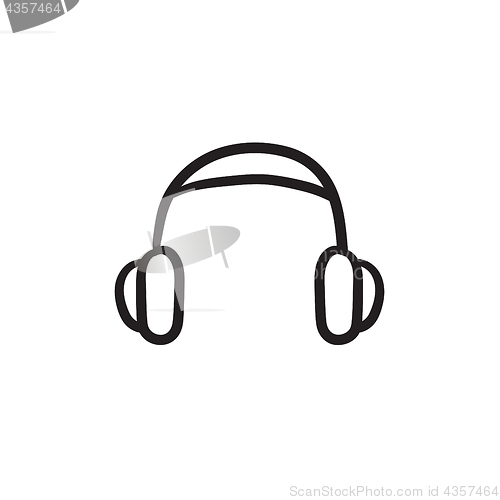 Image of Headphone sketch icon.