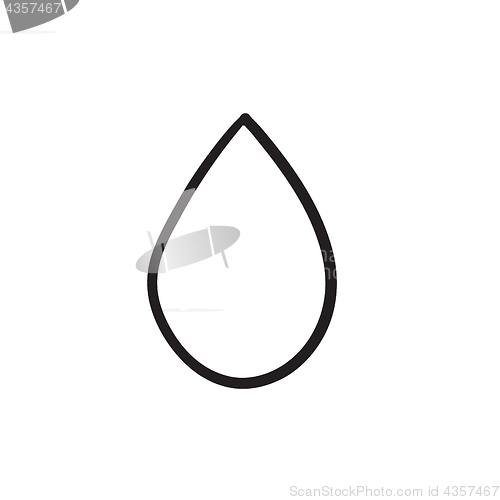 Image of Water drop sketch icon.