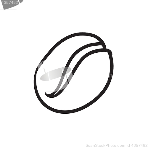 Image of Coffee bean sketch icon.