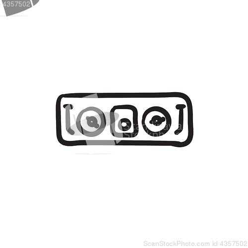 Image of DJ console sketch icon.