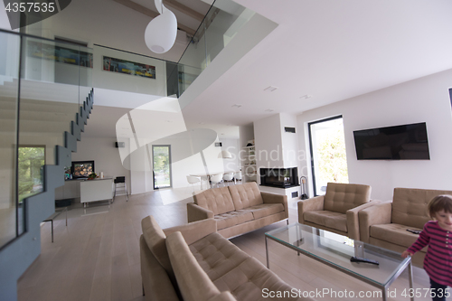 Image of little girl in a luxurious living room