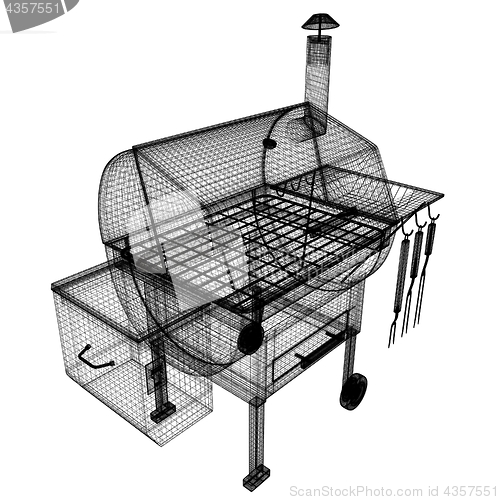 Image of BBQ grill. 3d illustration