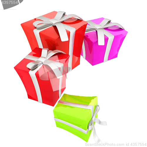 Image of Gift boxes. 3d illustration